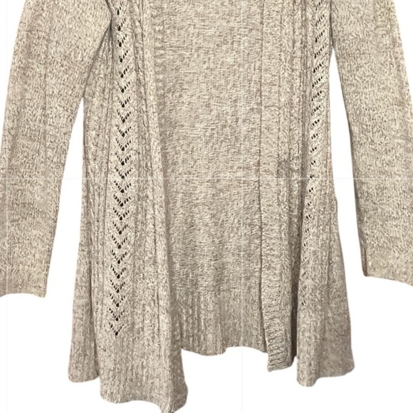 Karen Scottt Duster Cardigan M in Tan Classic Cable Knit Pre-Owned Excellent - Picture 4 of 14